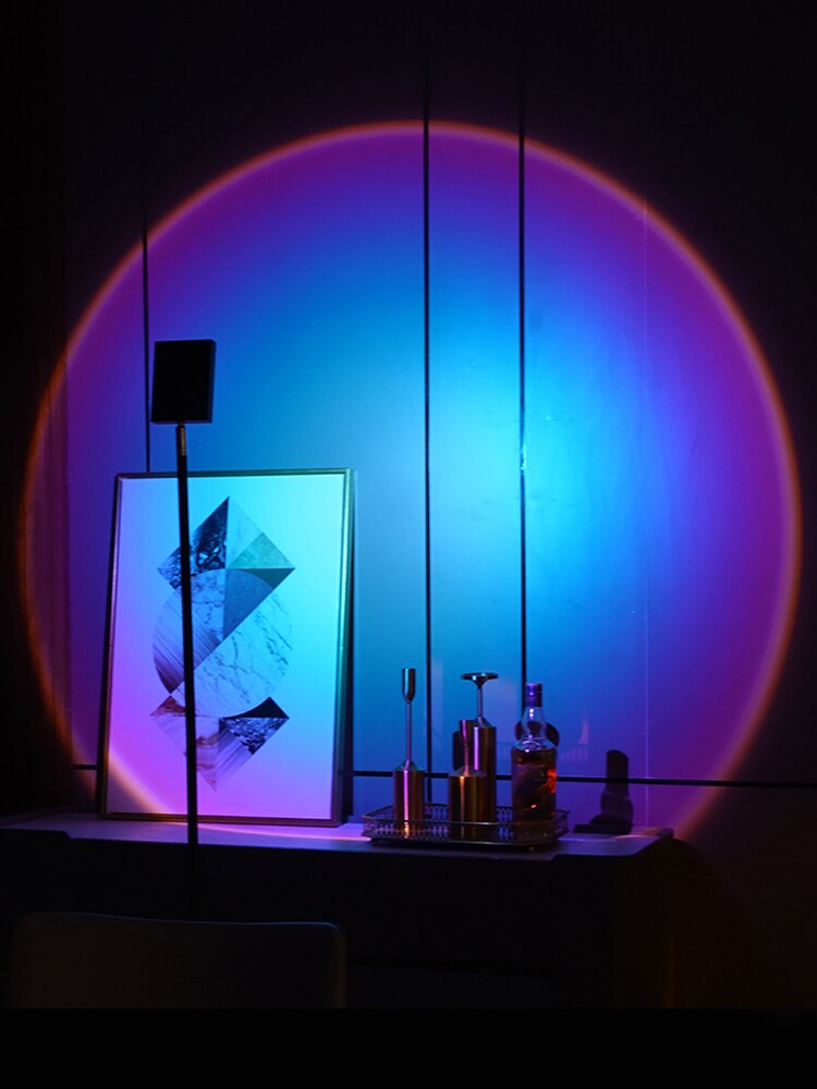 Applique murale à Led avec projecteur de couleur arc-en-ciel et USB, luminaire décoratif d'intérieur, idéal pour un salon ou une chambre à coucher
