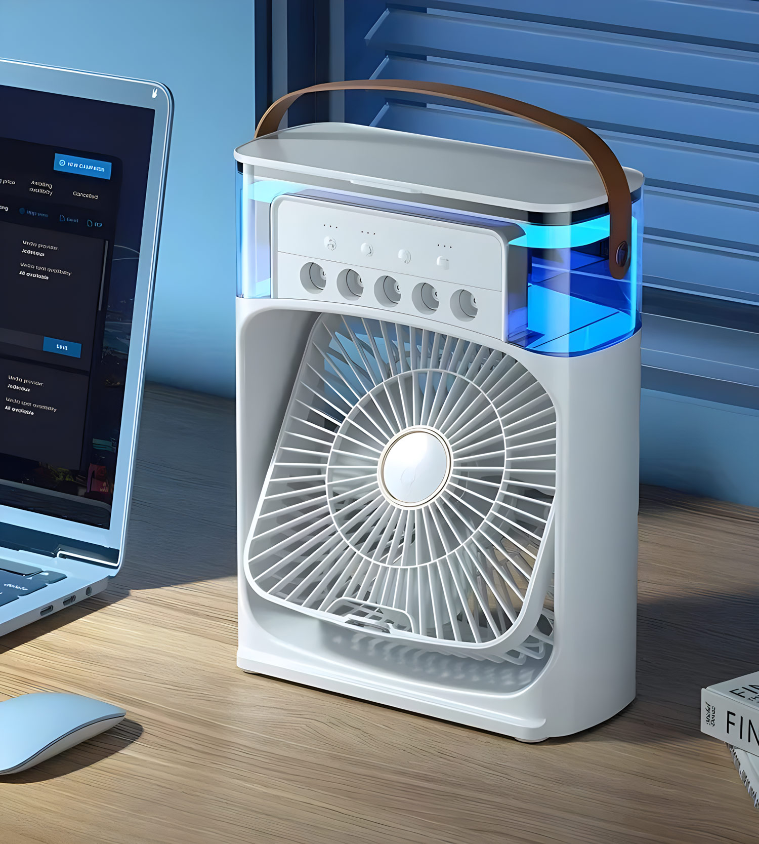 3 in 1 Lüfter Klimaanlage Haushalt kleiner Luftkühler LED Nachtlicht tragbarer Luftbe feuchter Luft einstell ventilator Büro Home Fan: Default Title
