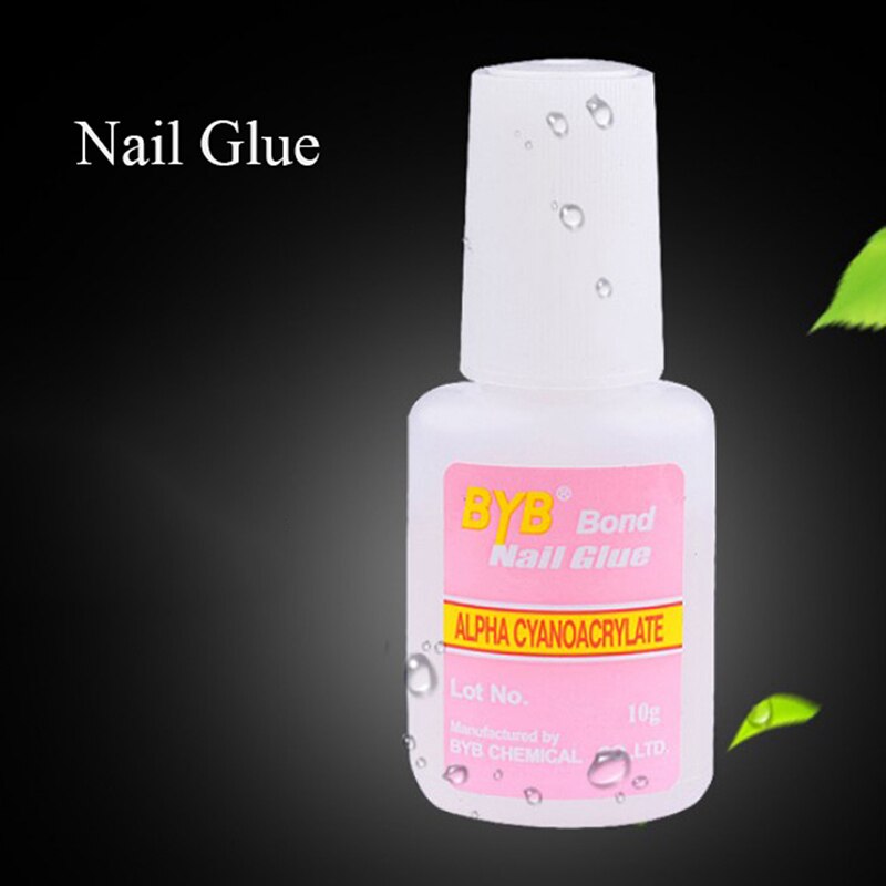 10G Sneldrogende Nail Lijm Voor Valse Nagels Glitter Acryl Decoratie Met Borstel Valse Nail Tips Faux Ongle Nail care Tool