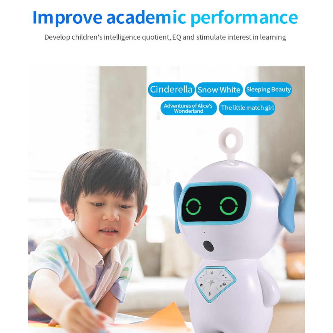 Kinderen Interactieve Spraakherkenning Robot Intelligente Begeleiden Speelgoed Smart Robot Muziek App Voice Chat Storytelling Voor Kids