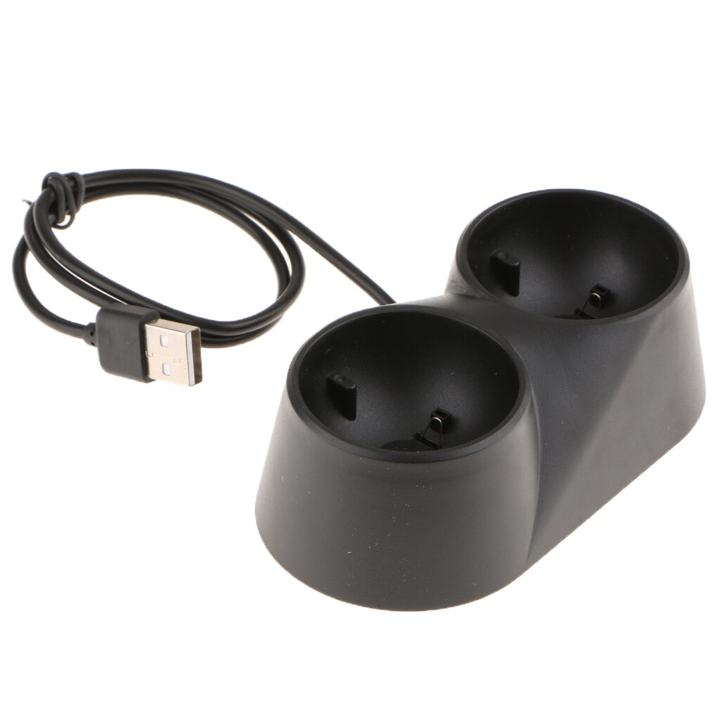 Charger for PS4 VR Move Dual Charging Station for 2 Controllers, Fast Charge Dock Stand for Play Station VR Remote Controller