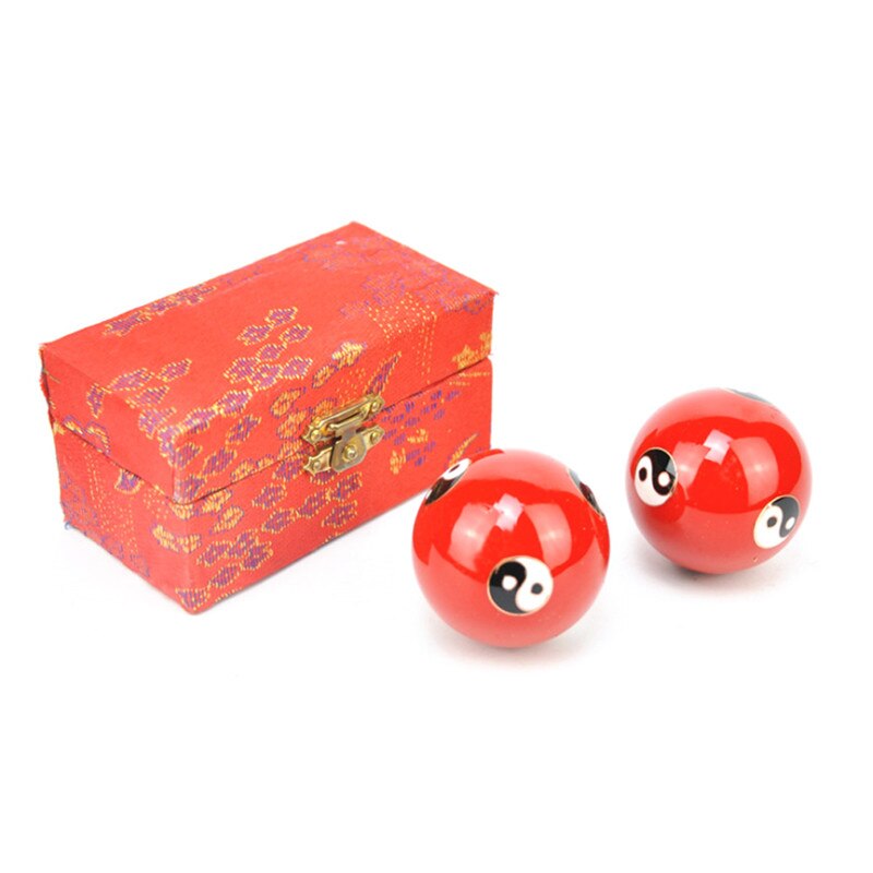 Chinese Health Meditation Balls Hand Finger Exercise Stress Relief Baoding Relaxation Therapy Yin Yang Handballs