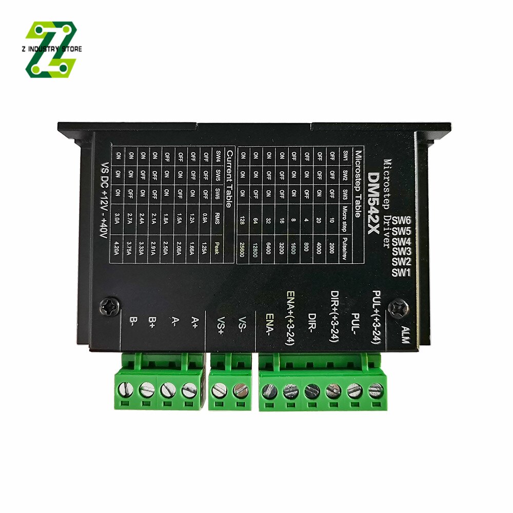 DM542X Digital Stepper Motor Driver 4.2A 128 Subdivisions Low Noise for 42/57 Stepper Motor Stepper Motor Controller