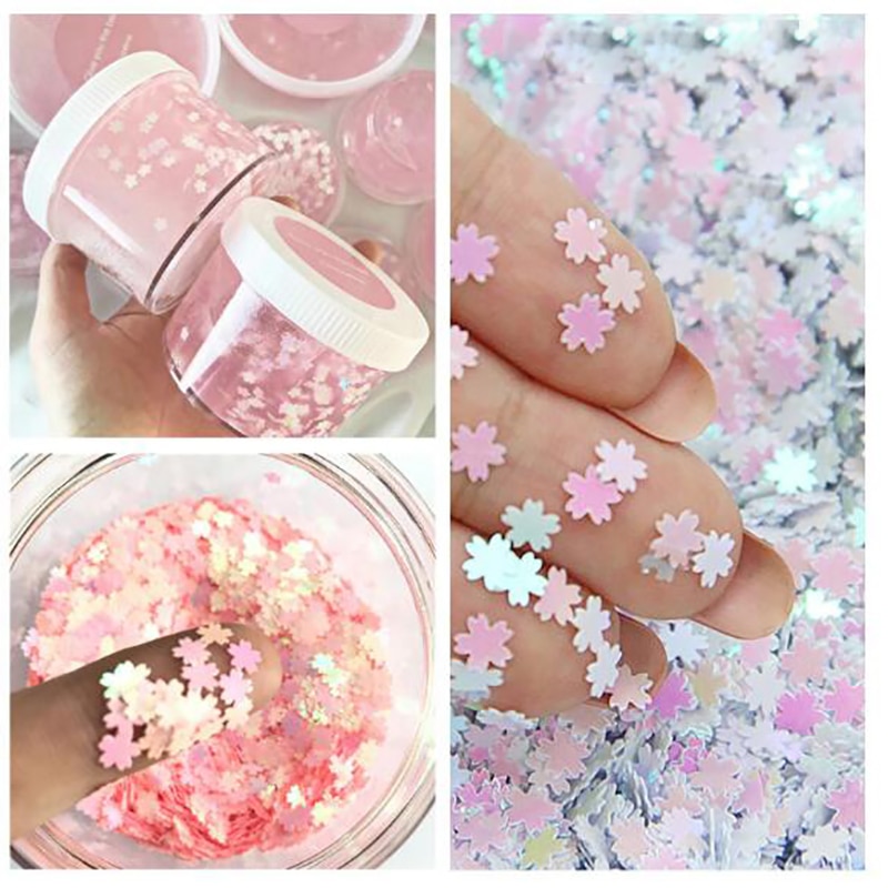 Diy Craft Stuff Materiaal Sakura Glitter Pailletten Uv Hars Decor Sieraden Vulling Accessoire Slime Mix Decoratie Speelgoed Accessoires