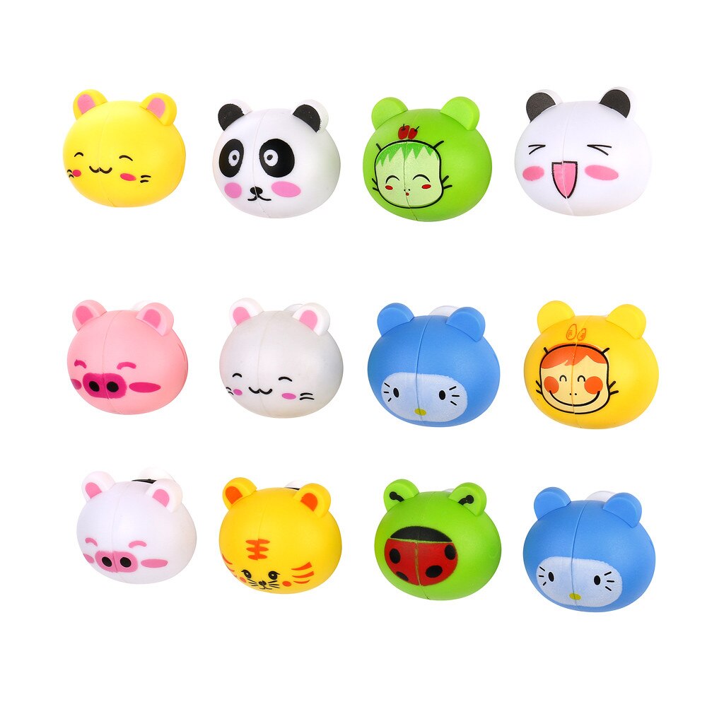 Lovely Cartoon Animal Head Toothbrush Holder Stand Cup Mount Suction Bathroom Accessories Toothbrush Wall Rack Holder tools