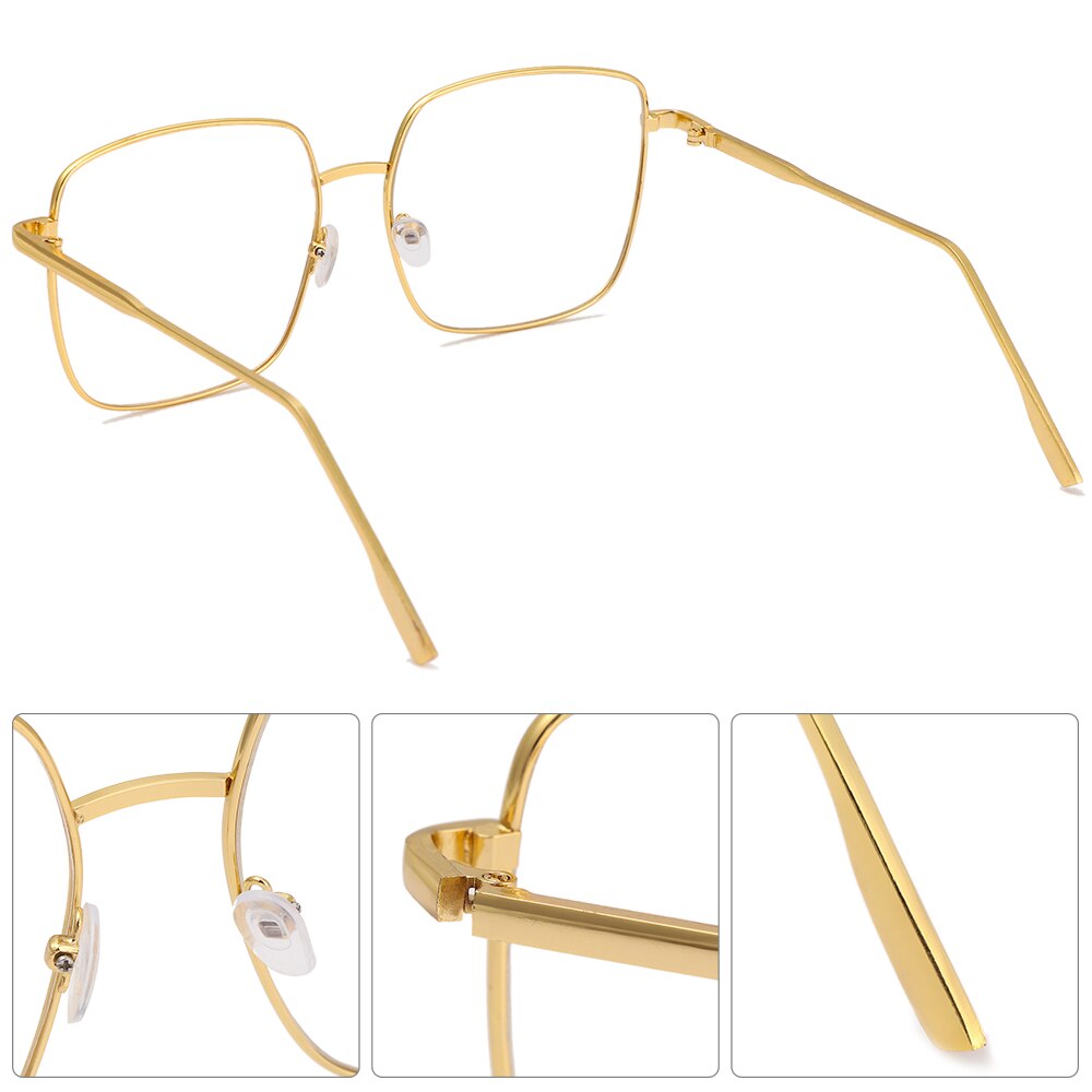 1 PC Anti Blue Ray Glasses Metal Frame Computer Glasses Women Eyewear Comfort Resin Lens Optical Spectacle Frames