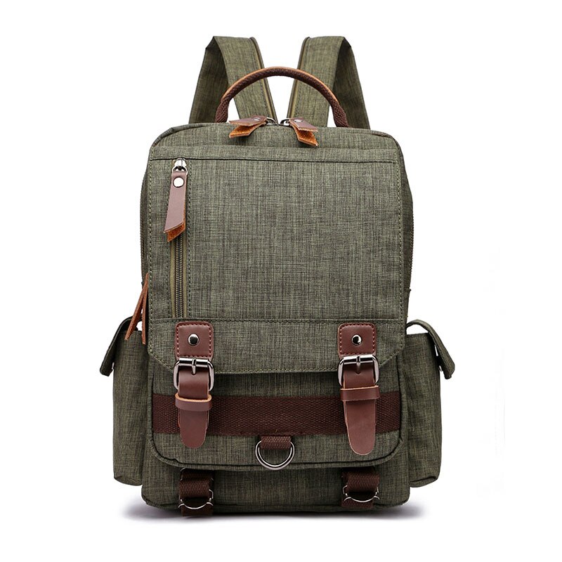 Mini Zaino Da Viaggio Uomini Donne Multifunzione Piccolo Impermeabile di Oxford del Sacchetto di Petto Vintage Casual di Scuola del Sacchetto di Spalla Crossbody B078: Backpack Army Green