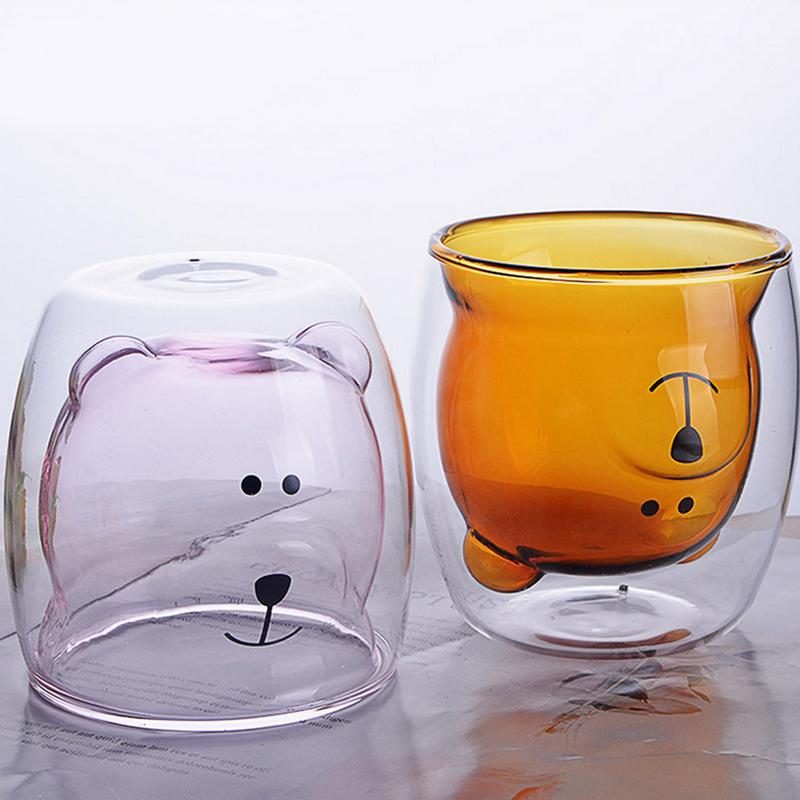 Innovatieve Beer Glas Cup Double-Layer Verse Mode Borosilicaatglas Transparant Wijn Koffie Cup Voor Familie, feesten En Bars