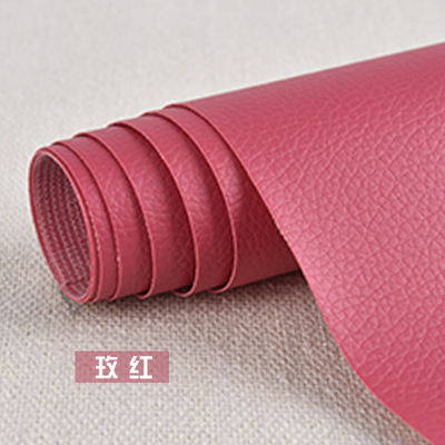 100x137cm Self Adhesive PU Leather Fabric Patch Sofa Repair Patches Stick-on PU Leather Fabrics Stickers Scrapbook Large Size: 100x137 rose red