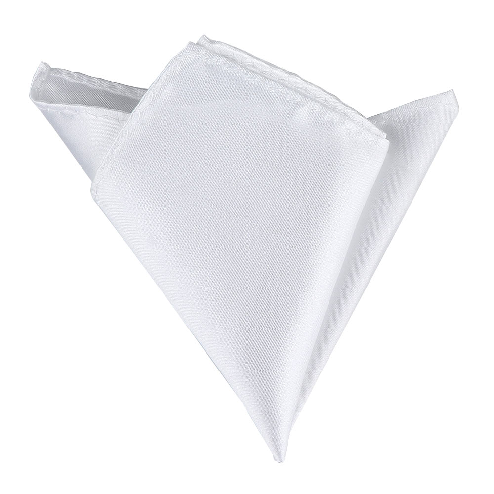 Foulards hankerchef Vintage soie Satin | Couleur unie anglais, costume hommes poche carré mouchoirs robe de mariage serviette de poitrine: white