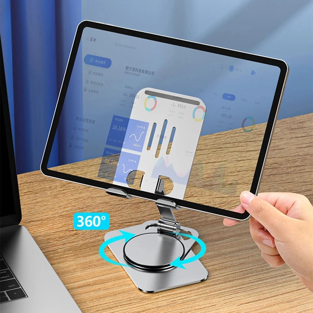 Metalowy, obracający się o 360 stopni stojak na telefon komórkowy, tablet, komputer, leniwy, przenośny, składany stojak na telefon komórkowy K61 Rozszerzenie stojaka na żywo
