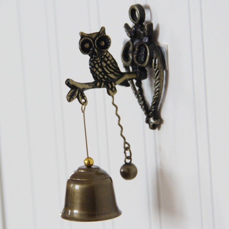 Dørklokke retro nostalgisk stil dyr dørklokke metal jern klokke vindklokke ornament væg hest have elefant ugle