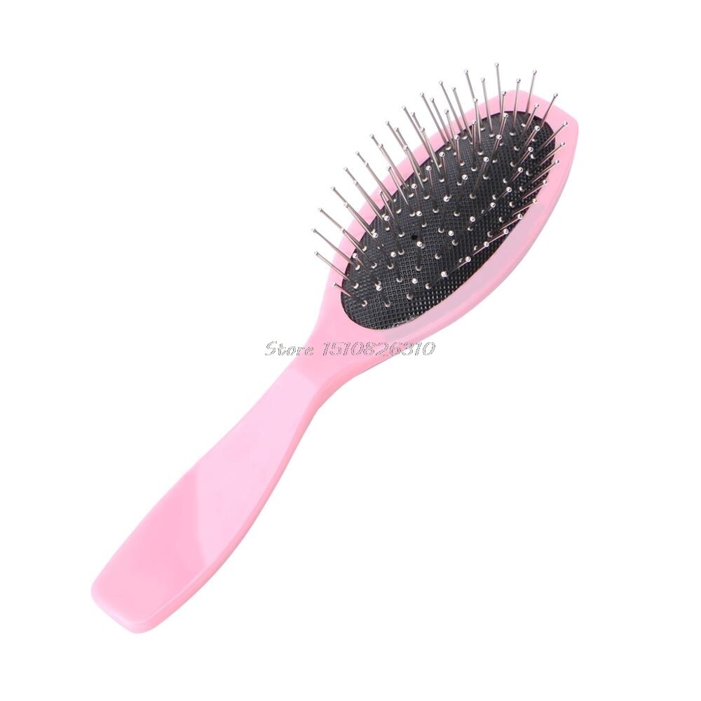 Brosse peigne professionnelle antistatique en acier, tête d&#39;entraînement pour perruque Extensions # Y207E # Offre Spéciale: Pink