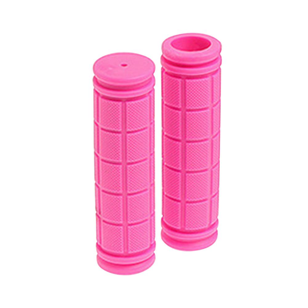 1 par 13cm cor de borracha apertos de bicicleta guiador conjunto mountain bike alça antiderrapante peças de alça de bicicleta equipamento: Pink