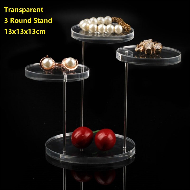 3/4/12 rund mad cupcake stativ akryl display stander til smykker/kage dessert stativ bryllup fødselsdagsfest dekorationsværktøjer: 3