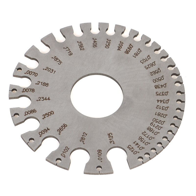 1pc Wire Gauge Metal Round Wire Diameter Measuring Instrument