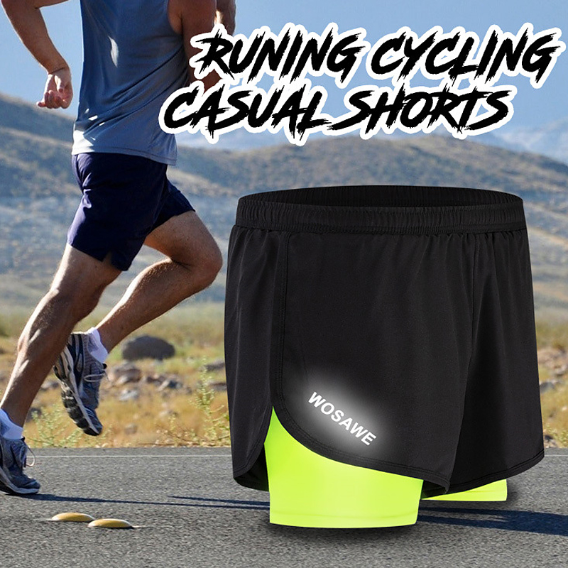 Unisex Running Shorts Running Fitness Losse en Ademend Marathon Shorts Running Workout Korte Outdoor sportartikelen