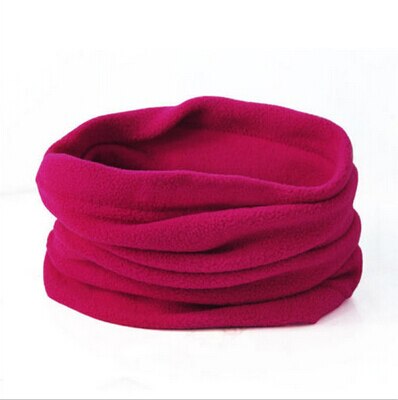 Warm Male Soft Fleece Scarves Men Winter Scarf Ring For Men Neck Shawl Snood Warp Collar Women Knitted: Rose