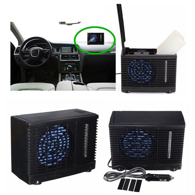 Tragbare klimaanlage für Auto 12V Verdunstungs Klimaanlage Auto 35W Schwarz Tragbare Mini Kühlung Wasser Fan Auto kühler