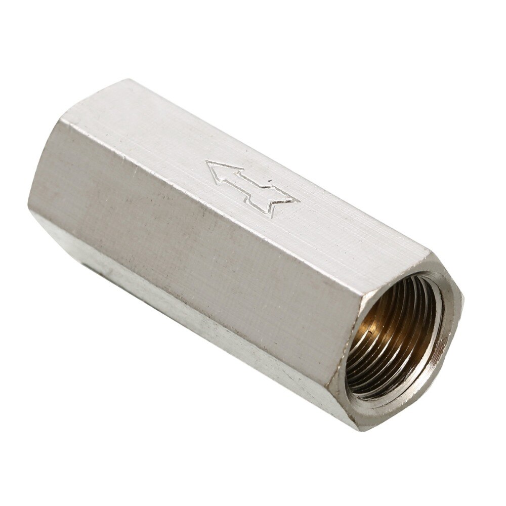 1/4" BSPP Female Full Ports Air Check Valve One Way Non Return Nickel-Plated Brass Valve