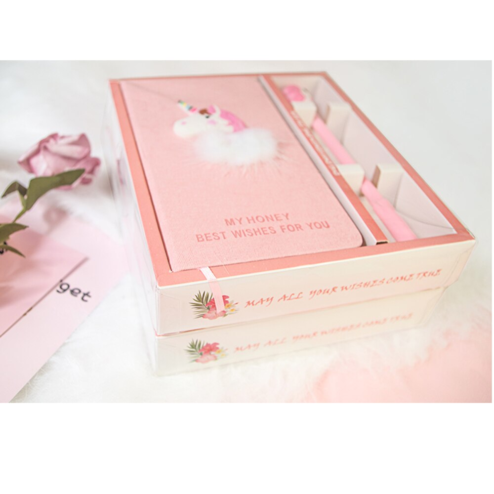 Cute Teenage Heart Bullet Journal Pink Girl Unicorn Notebook Blank Paper Notepad Box Planners Stationery School Supplies