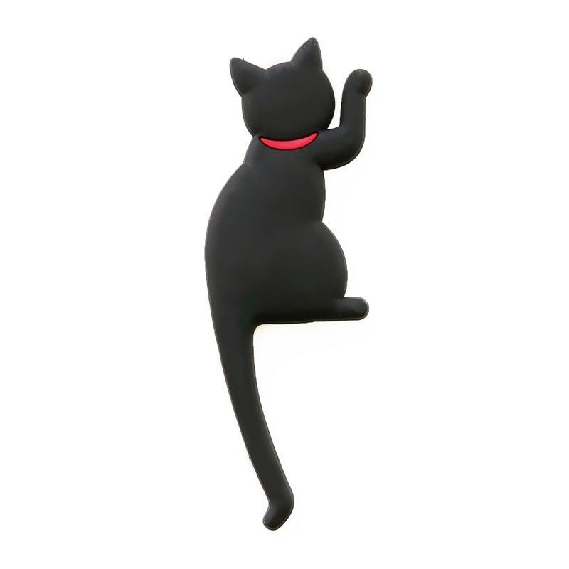 Cute Cat Magnetic Wall Mount Keys Hook Multifunction Refrigerator Sticker Fridge Magnet Decor Hanging Hook: 02