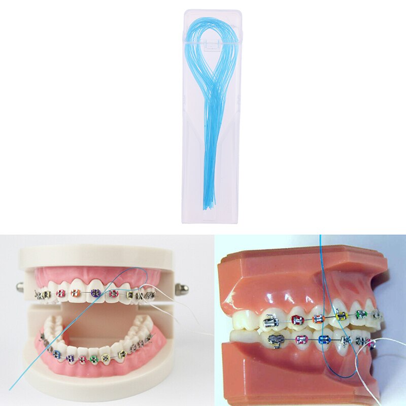 35pcs/set Floss Threaders Tooth Floss Holders Between Orthodontic Braces Bridge Dental