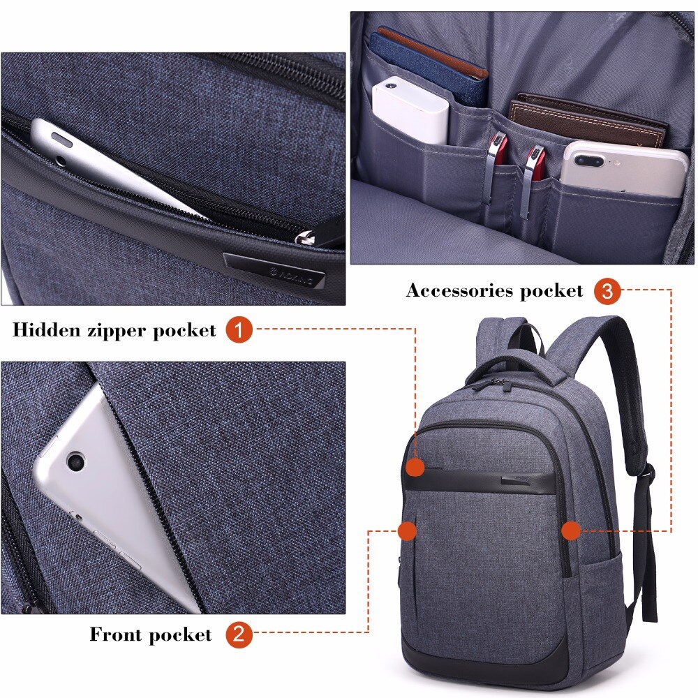 Aoking Mochilas dos homens de Negócios de Lazer Mochila para Computador Notebook Laptop Sacos Homens Mochila Escolar Mochila Quadrado