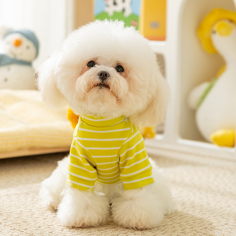 Autumn Winter Dog Plush Ears Dog Striped Dogs Hoodie Cat Small and Medium Sized Dogs Cute Pet Clothes Puppy Clothes
