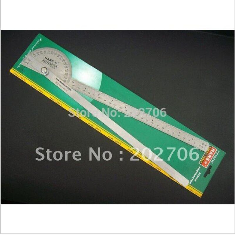 250mm Protractor bevel square angle gauge stainless steel goniometer