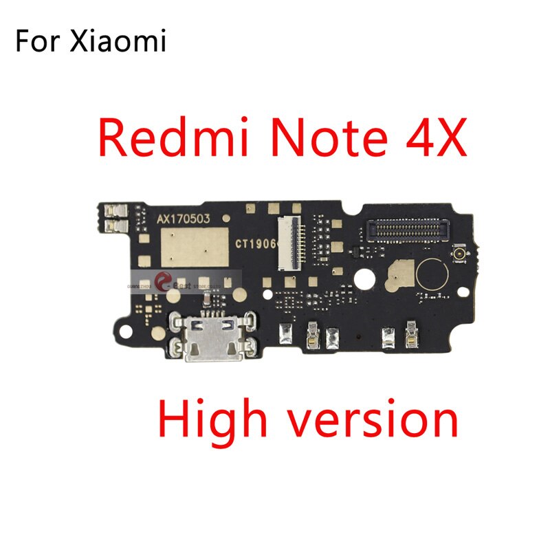 USB Charging Port Board Flex Cable Connector with microphone For Xiaomi Redmi Note 2 3 4 5 Plus Pro 5A 6 Pro 4x 4A 6A: Redmi Note 4X High