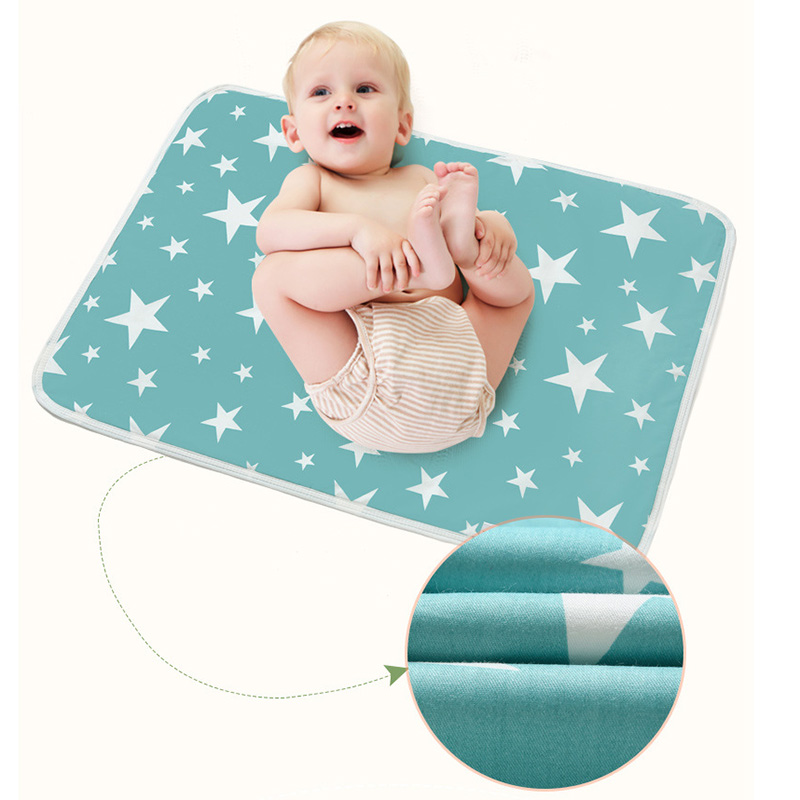 Baby Luier Aankleedkussen Katoen Ecologic Luier Veranderende Tafel Cartoon Baby Waterdichte Matras Laken Baby Verandering Mat Cover