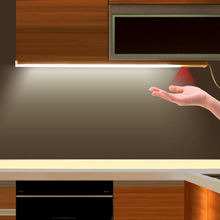 5W 6W 7W Hand Scan fegen Sensor LED Küche Schrank Lichter 12V Aluminium Profil LED Band rohr lampe Hintergrundbeleuchtung Streifen 30/40/50cm