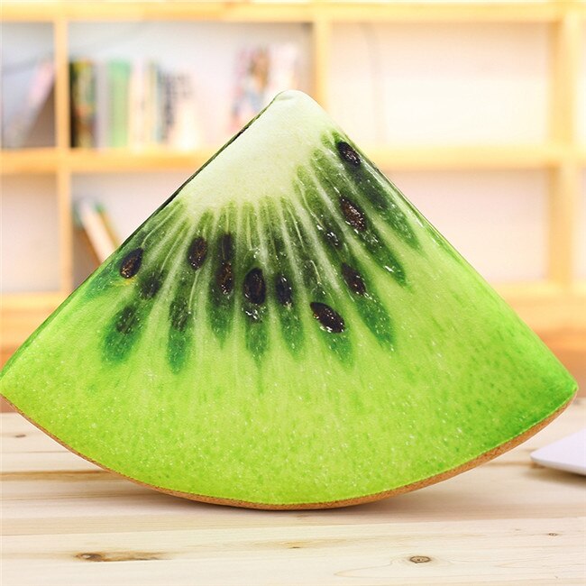 BABIQU 1pc Simulation Obst Kissen Wassermelone Orange Grapefruit Kiwi Plüsch Spielzeug weiche Angefüllte Kissen Lebensechte Obst Kreative: Kiwi 2