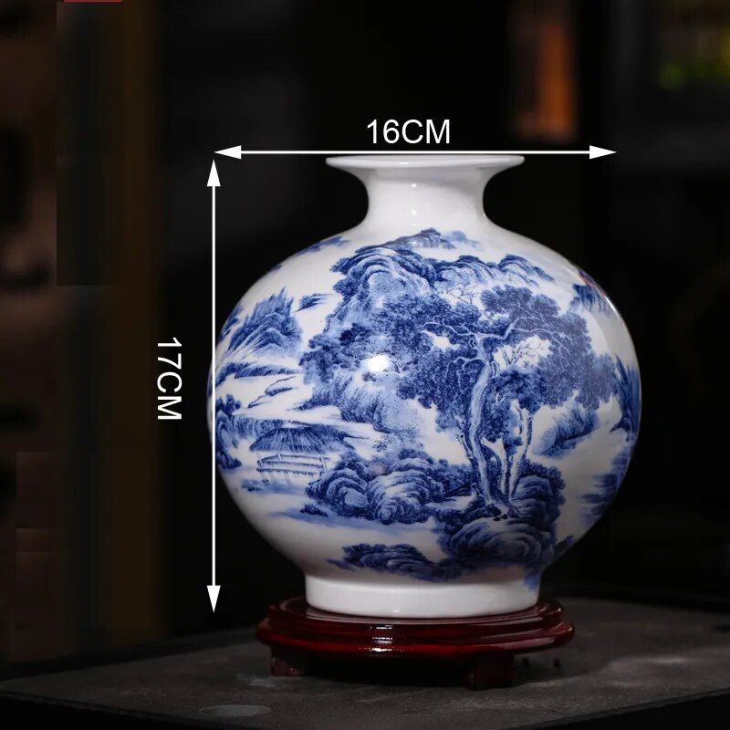Bone China Flower Vase, Home Decor, Chinese Tradition Vases for Flowers, Ceramic Vase Decoration Home, Living Room: black