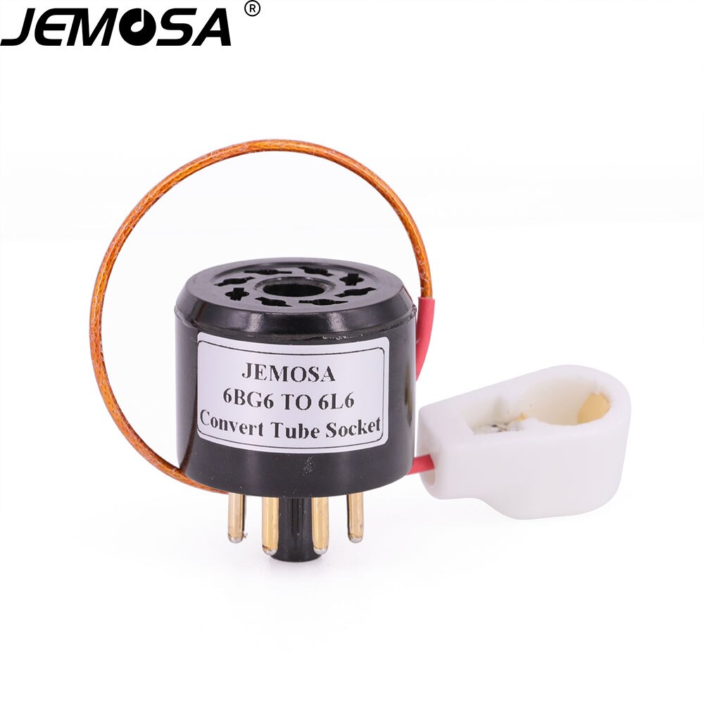 1PC 6BG6 6L6 Vacuum Tube Socket Adapter 6BG6 (TOP)TO 6L6 (BOTTOM) Tube DIY Audio Vacuum Tube Amplifier Convert Socket Adapter: 6BG6 TO 6L6 Bakelite