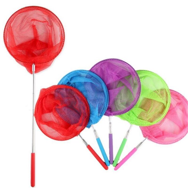 Kids Fishing Net Rainbow Telescopic Butterfly Net Insect Catching Nets For Children Catching Insects Bug Small Fish