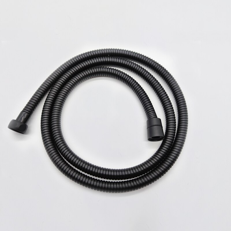 High Pressure Hand Held Shower Head Black Bathroom Adjustable Shower Holder 1.5M Stainless Steel Hose Brass Shower Sprayer Set