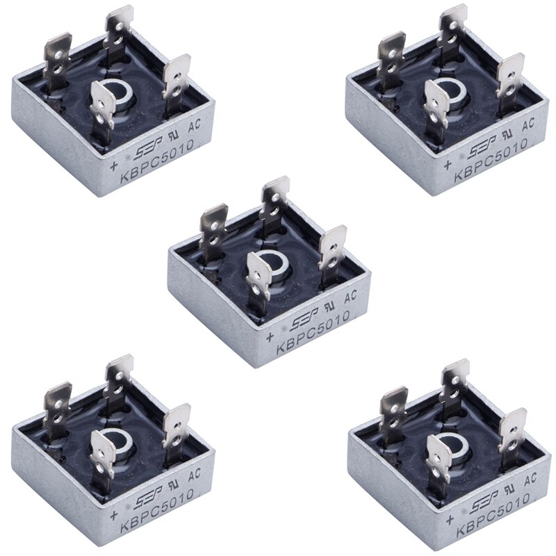 5 x KBPC5010 1000V 50A Metal Case 4 Pin Single Pha... – Grandado