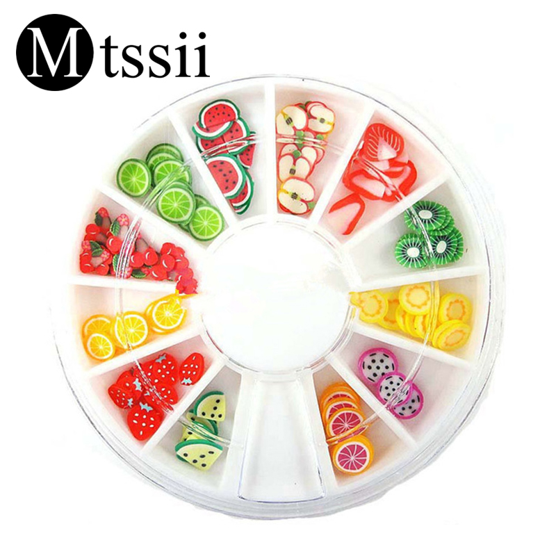 Kleurrijke Vruchten Patroon Nail Art Pailletten Aardbei Watermeloen Nail Art Decoratie DIY Nail Accessoires