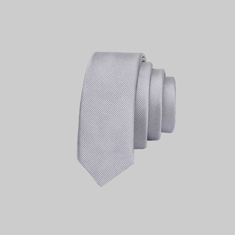 Cravate fine en soie pour hommes, nouveauté, décontractée, vert clair, 4CM,: GRAY