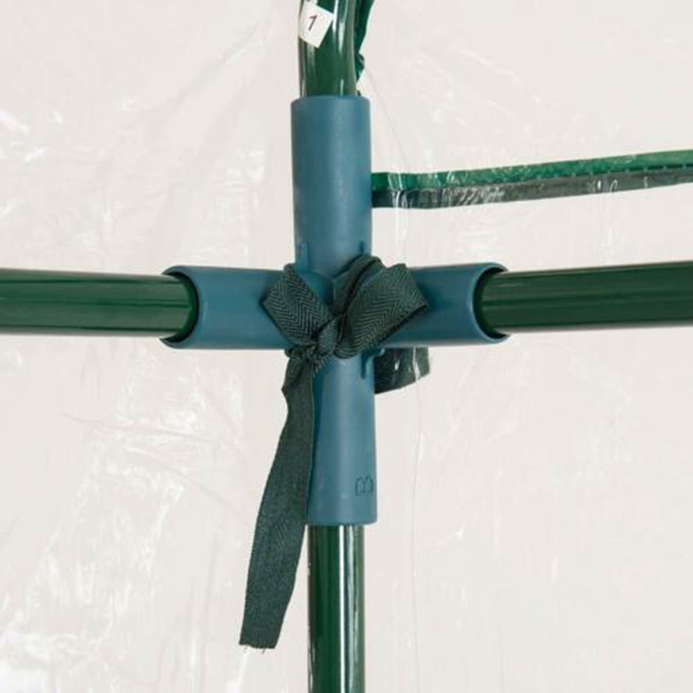3- etasjes drivhus pvc deksel hageplanter blomst grønt hus takhylle skur 143 x 143 x 195cm pvc deksel uten brakett