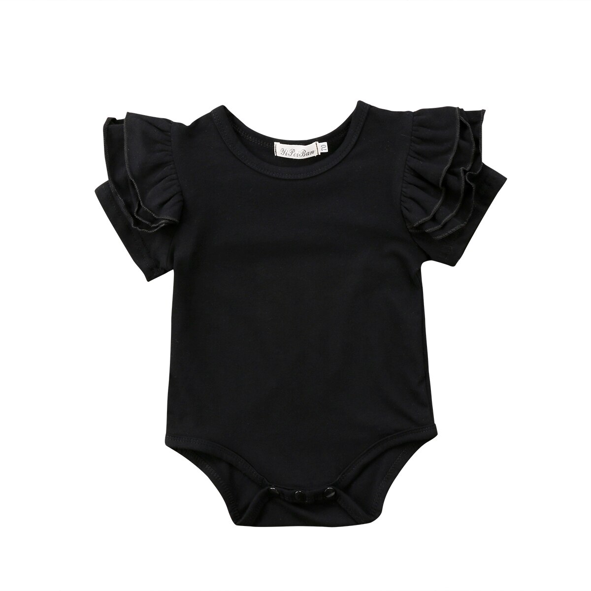 Lioraitiin Schattige Peuter Baby Meisjes Romper Korte Mouw Solid Jumpsuit Katoen O-hals Outfits Kleding: A / 24M