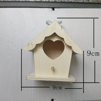 Wooden Bird Nest Hanging Bird House Natural Wooden Bird Cage Resting Place Wall-Mounted Outdoor Birdhouse Wooden Box: A