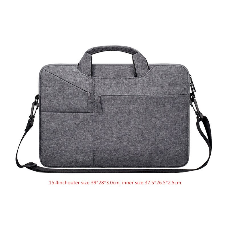 Men's Women's Shockproof Briefcase Laptop Bag Documents Cell Phone Storage Shoulder Tote Crossbody Travel Office Business Pouch: Dark gray XL