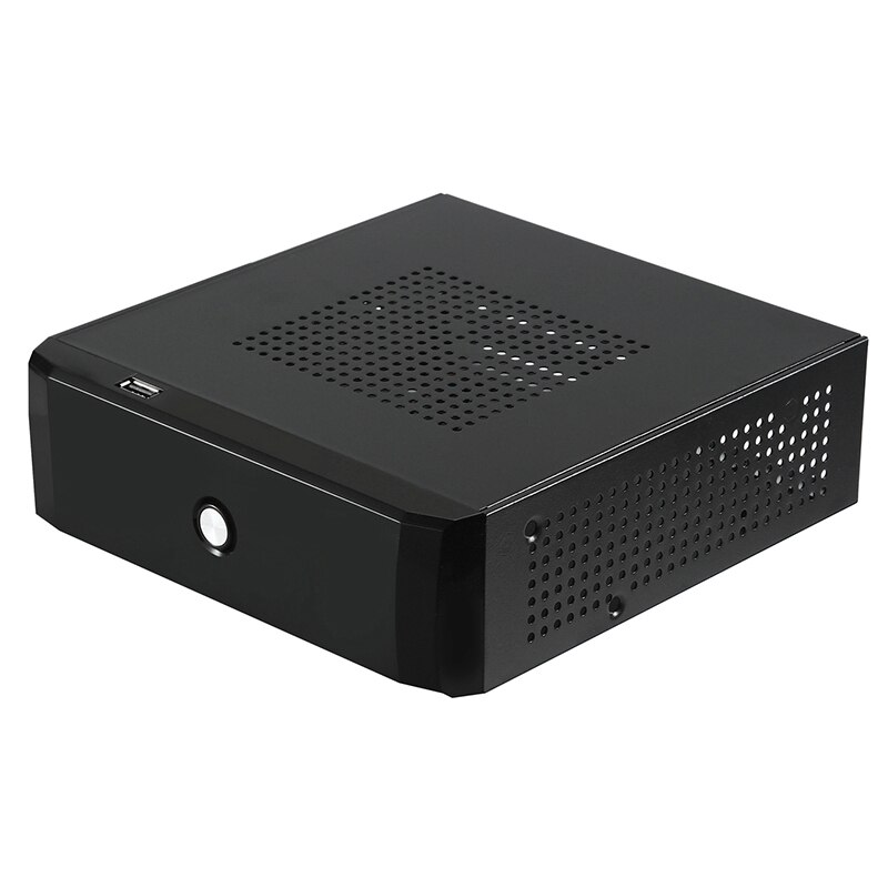 Mini itx, caso do computador htpc 2.0, caso do desktop de usb, horizontal de energia prática para o escritório em casa