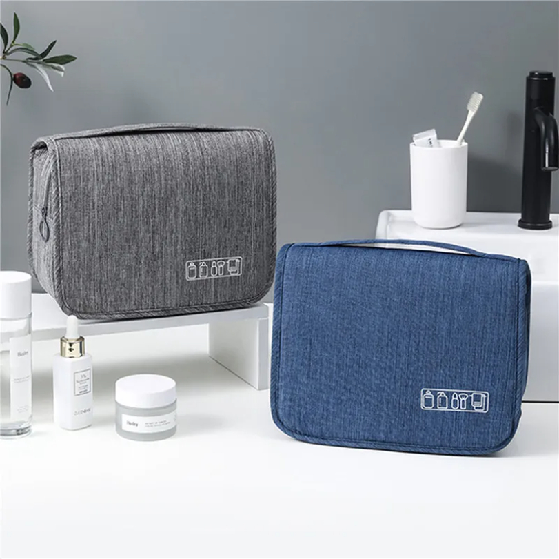 Neceser grande de viaje colgante para hombre y mujer, neceser de maquillaje necesario, estuches de tocador de belleza, organizador, almacenamiento de accesorios, bolsa de lavado