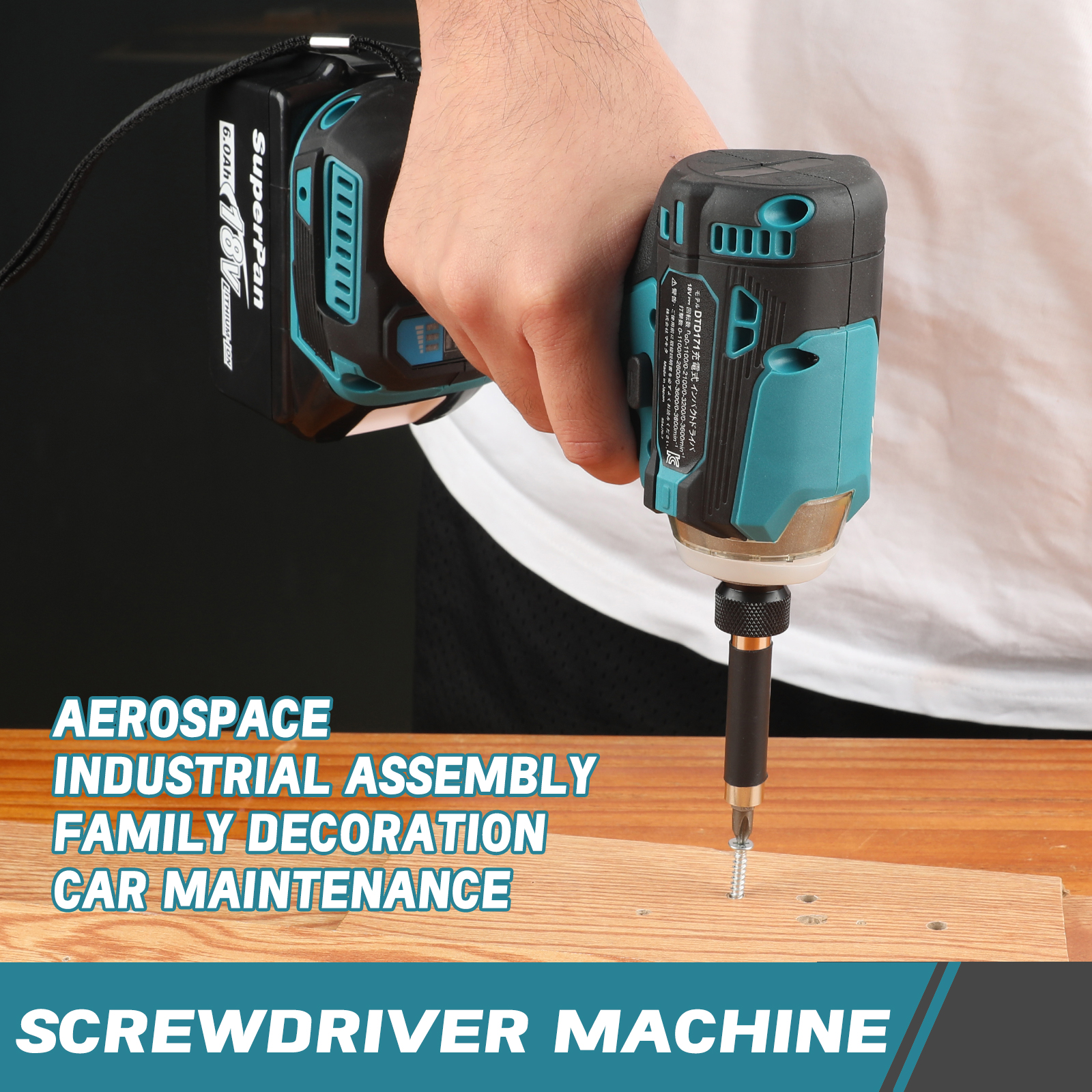 Brushless Electric Tools DTD171 Cordless Impact Driver,Electric Screwdriver power tools Wireless drills For Makita 18V Battery