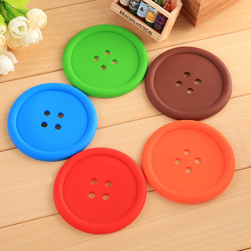 1 Pcs Knoppen Cup Pad Servies Siliconen Cup Pad Coaster Placemats Cup Mat Eettafel Koffie Hittebestendige Keuken Tool