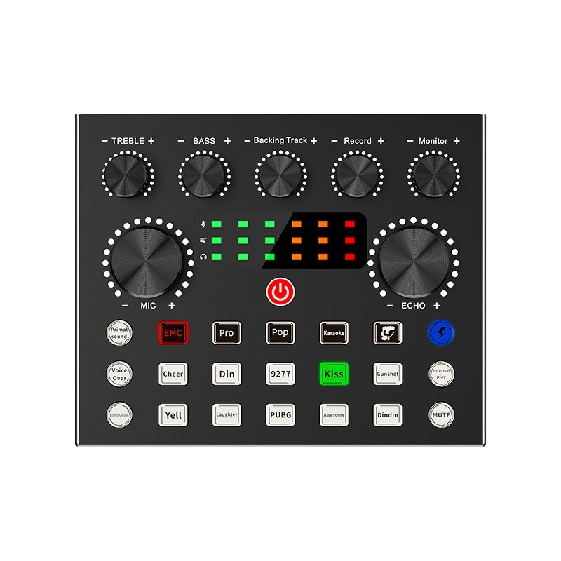 Conjunto de tarjeta de sonido para DJ, micrófono condensador mezclador de Audio, soporte USB, Karaoke, OKKTV, grabación en vivo, V8S, BM800